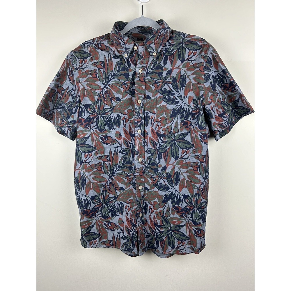 ROWM Men's Medium Short Sleeve Button-Down Floral Tropical Hawaiian Shirt‎